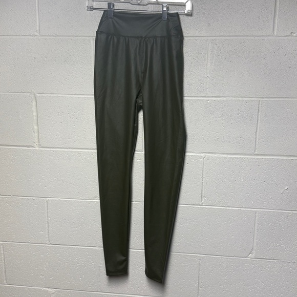 aerie Pants - Aerie Olive Faux Leather High-Rise Leggings